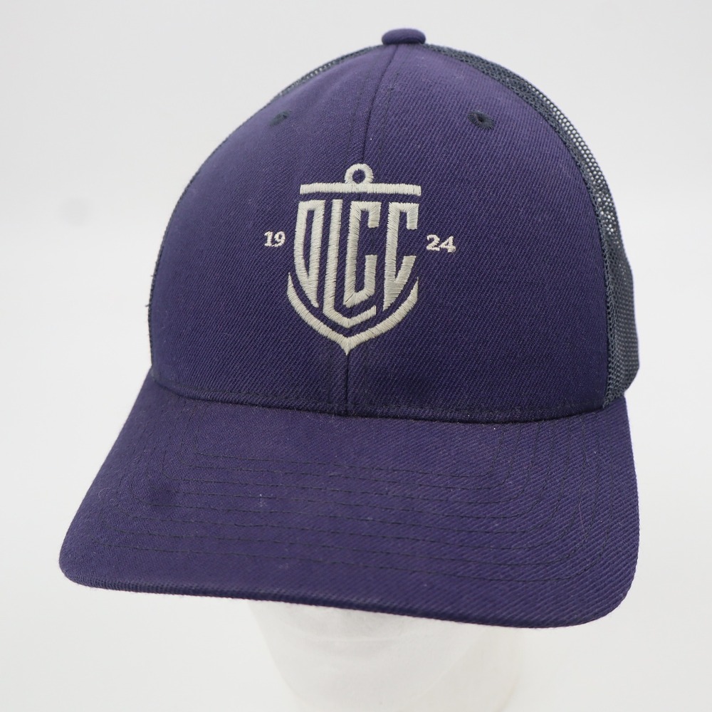 Oswego Lake CC Jones Sports Co‎ Trucker Hat OSFA Navy Blue Crest Snapback Cap